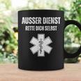 Ausser Dienst Rette Dich Selbst [German Language] Black Tassen Geschenkideen